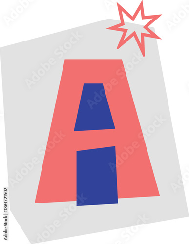 Cute Cutout Letter A Design