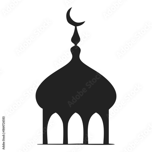 silhouette of the mosque dome