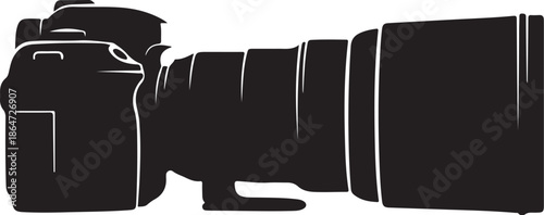 Camera Equipment Silhouette Vector Set
