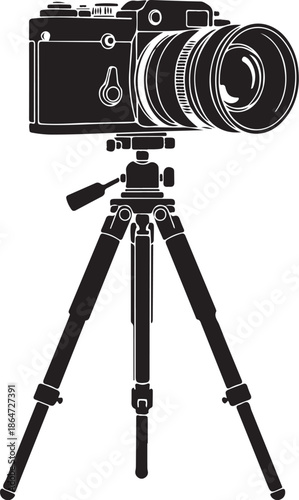 Camera Equipment Silhouette Vector Set