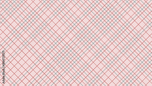 Pink and Blue Plaid Pattern on White Background