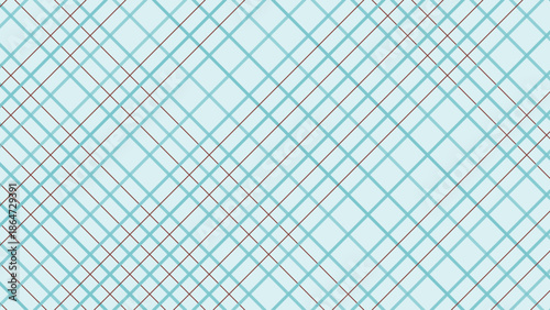 Turquoise and Brown Plaid Pattern on White Background
