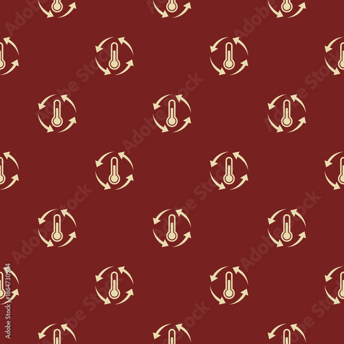 Thermometer and arrows seamless pattern isolated on color background
