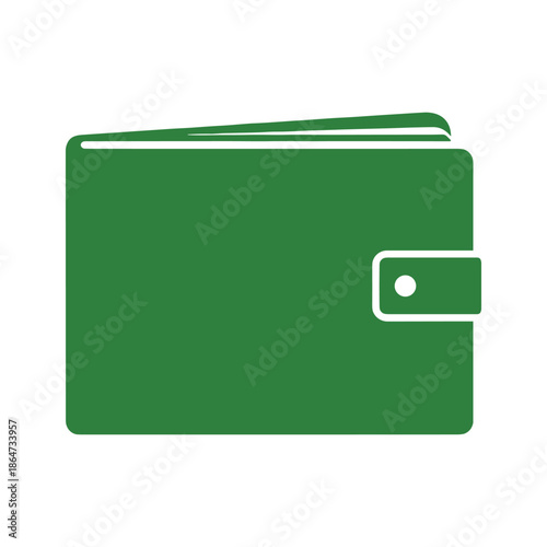 Green Wallet Icon Illustration
