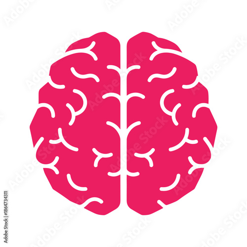 Pink Brain Illustration