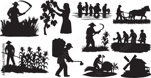 farm green banner, organic abstract background with fields. wavy green lines, natural organic products.