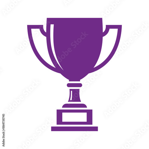 Purple Trophy Cup Vector Illustration