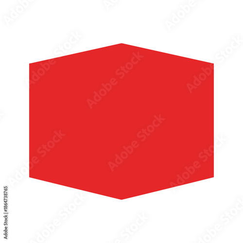 Free Download Red Hexagon Vector Illustration - GFXLoad
