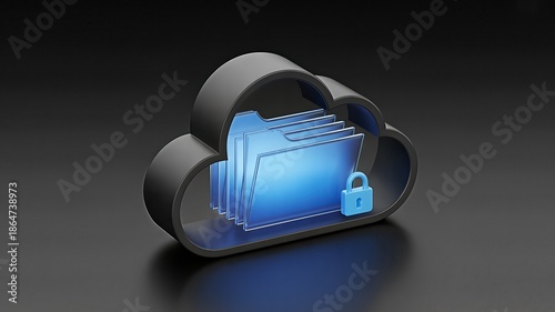 Secure cloud storage with protected files and lock