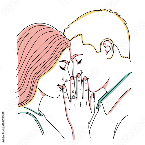 Couple Sharing Intimate Moment with Hands Together.