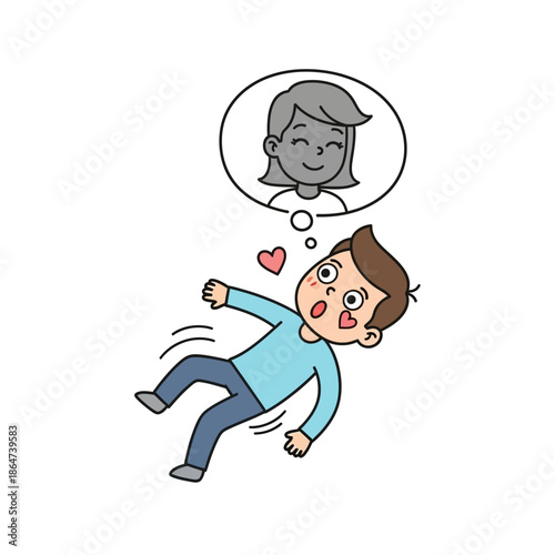 Man Falling in Love with Woman.