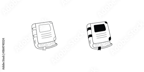 Book set icon with white background vector stock illustration