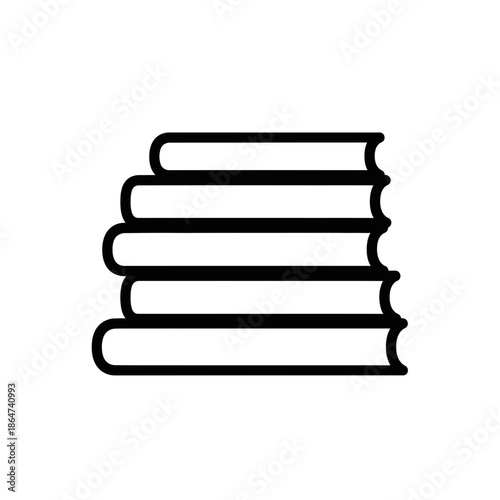Stack of Books Illustration Simple Design.