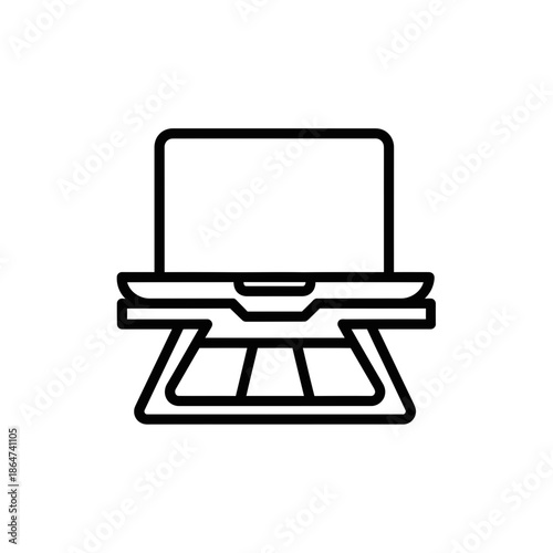Laptop Computer Icon Simple Design Illustration.