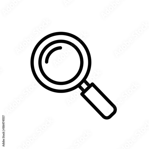 Magnifying Glass Icon Simple Design Element.