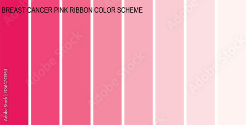 Breast cancer pink ribbon color scheme palette