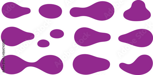 Purple blobs on white background