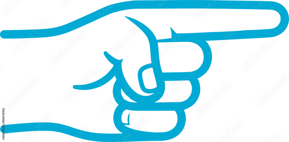 Obraz premium シンプルな指差しアイコン イラスト 手 注目 確認 ポイント アドバイス チェック 指を差す 重要