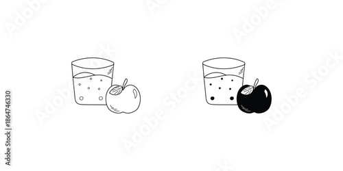 Lunch set icon with white background vector stock illustration