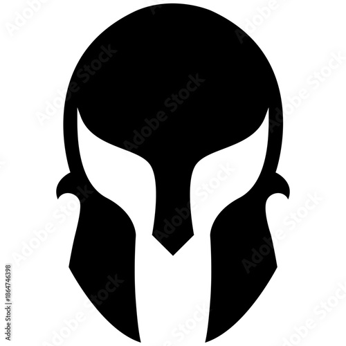Helmet icon vector. Knight's helmet Illustration sign. Medieval helmet symbol. Armor logo.