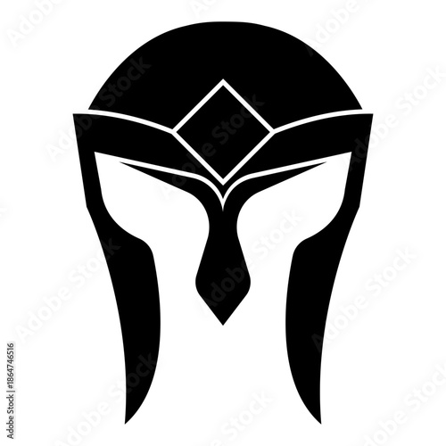 Helmet icon vector. Knight's helmet Illustration sign. Medieval helmet symbol. Armor logo.