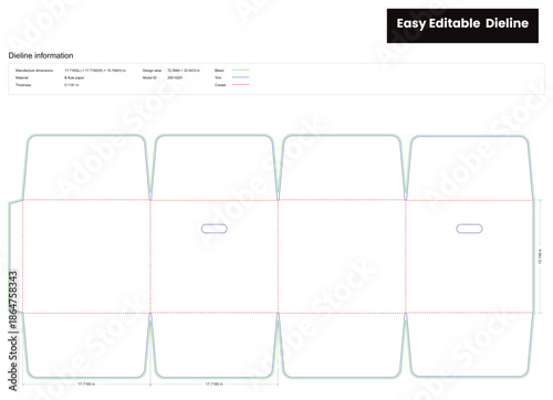 square cardboard box dieline template box dieline die lines packaging custom dieline  box cardboard box dieline pizza box dieline printable product packaging layout,