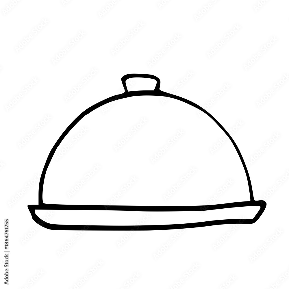Obraz premium restaurant cloche icon