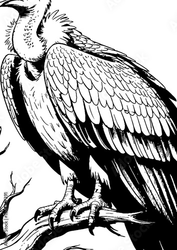 vulture on a branch