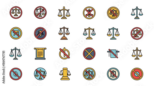 Collection of Various Zodiac Signs Symbols Icons.