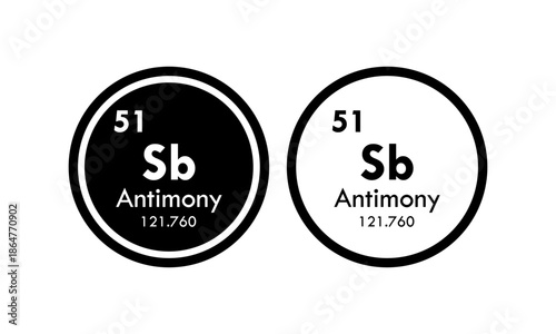 antimony icon set. vector template illustration  for web design
