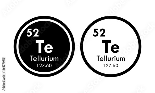 tellurium  icon set. vector template illustration  for web design