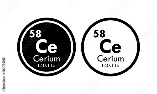 cerium icon set. vector template illustration  for web design