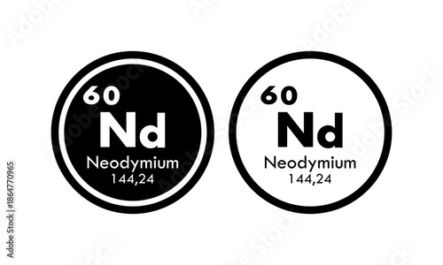 neodymium icon set. vector template illustration  for web design