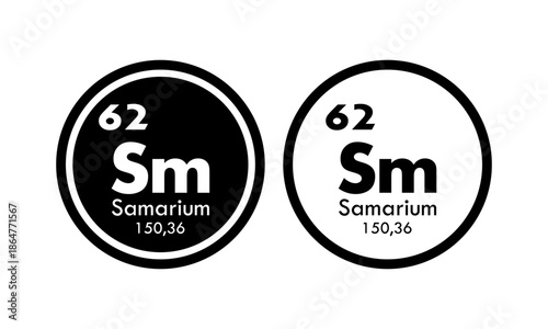 samarium icon set. vector template illustration  for web design