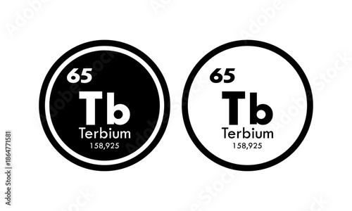Terbium icon set. vector template illustration  for web design