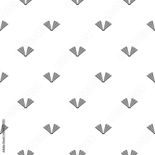 Simple open book seamless pattern isolated on white background