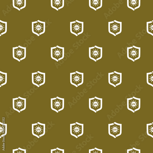 UV protection icon seamless pattern isolated on color background