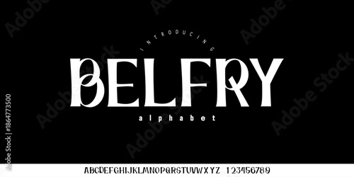 Belfry Font. Elegant decorative serif display typeface with fantasy and classic touches, ideal for branding, posters, book covers, and headlines