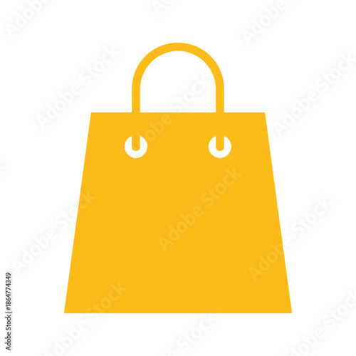 Yellow Shopping Bag Icon