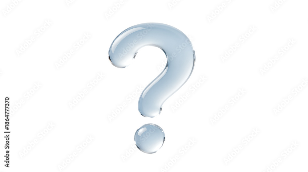 Naklejka premium Shiny metallic question mark symbol.