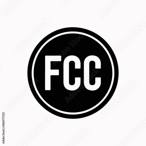 FCC for federal communications commission certification mark standard vector