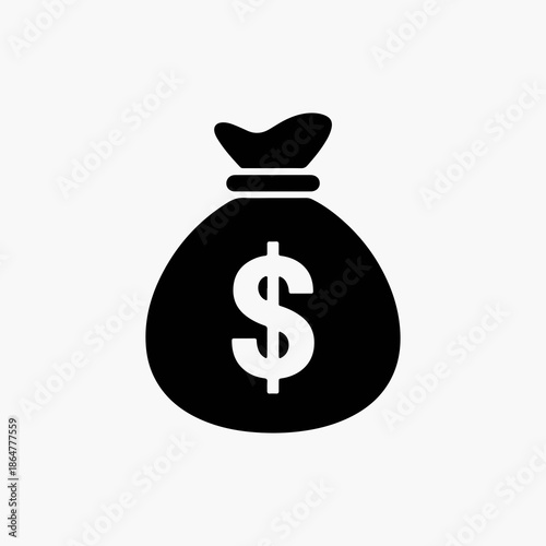 Money bag marked vector