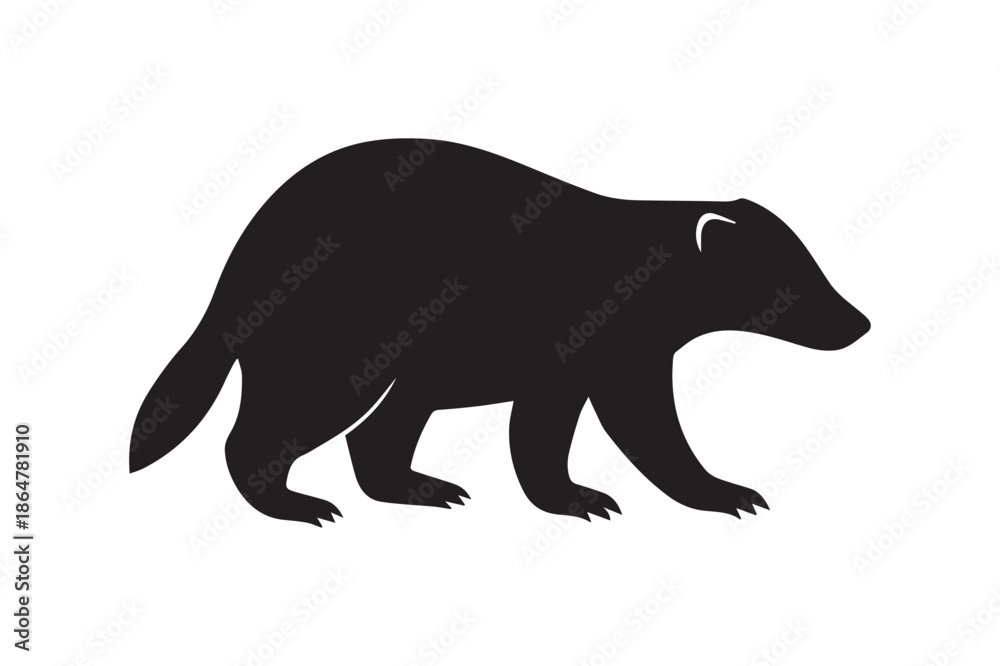 Obraz premium Bear silhouette vector illustration of a cute wild animal icon