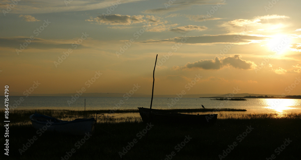 Obraz premium A view from Lake Manyas in Balikesir, Turkey.