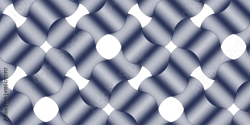 Weaving seamless pattern, traditional wicker lacing handcraft endless abstract background, geometric line weave wallpaper.