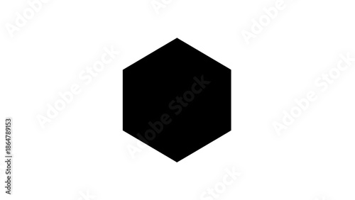 Black hexagon shape