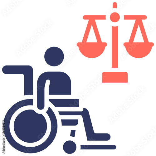 Disability Rights glyph color icon
