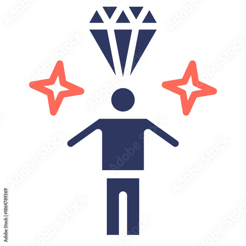 Human Dignity glyph color icon