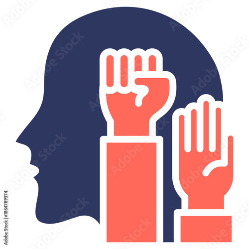 Human Rights Awareness glyph color icon