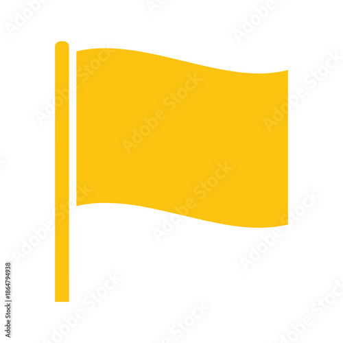 Yellow Flag Vector Illustration